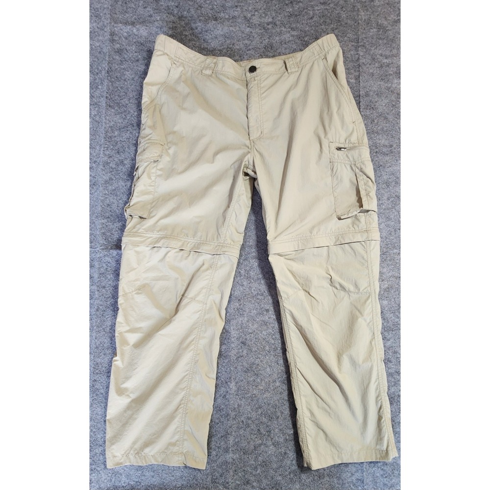 Columbia Pants Men's 40x30 Beige‎ Hiking Zip Offs  Kahki Active Wear Straight
